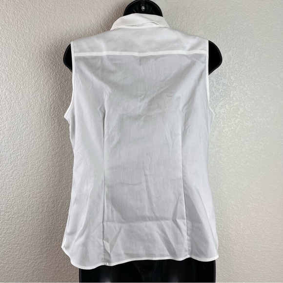 Kasper White Sleveless Button Up Blouse - Picture 3 of 9